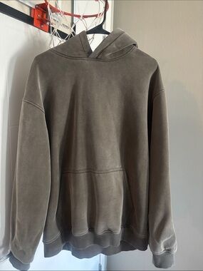 Oversized Hooded Sweatshirt in Pepper Gray